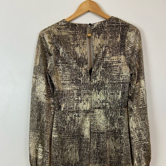 MONSOON Vanessa Midi Twist Dress Gold - Picture 15 of 16